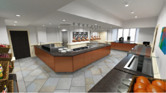 Considering design options in the new servery