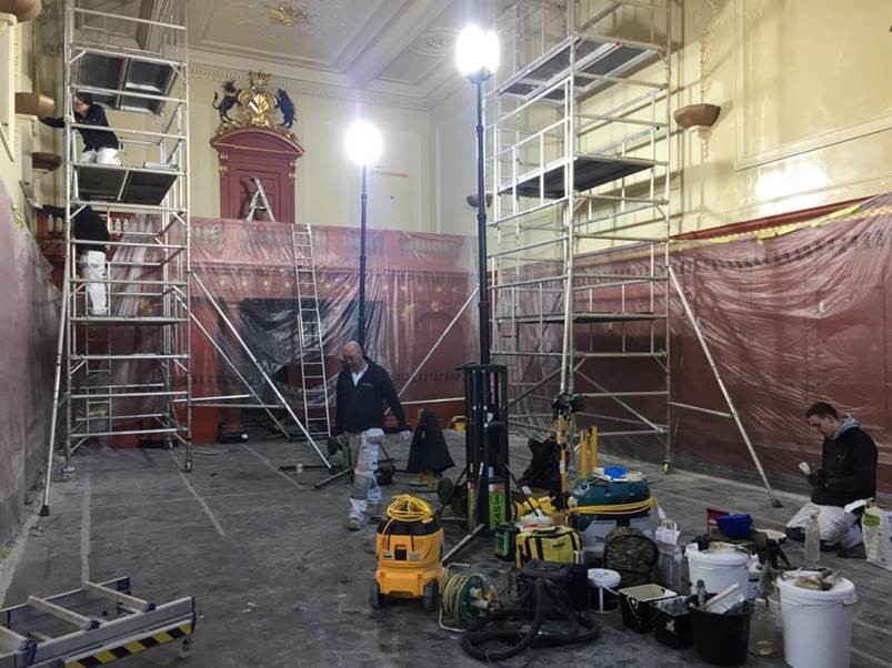 The Main Hall is being redecorated